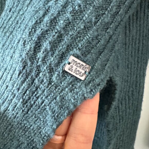 Monk & Lou (Plenty) yak-blend forest green turtleneck sweater - sz XS-S - Picture 6 of 8